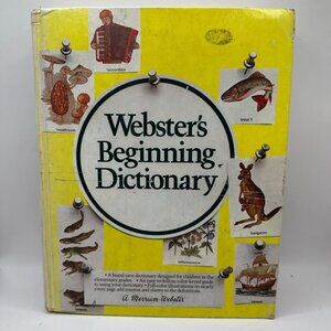 Websters Beginning Dictionary Hardcover Color Illustrations 1980 Edition